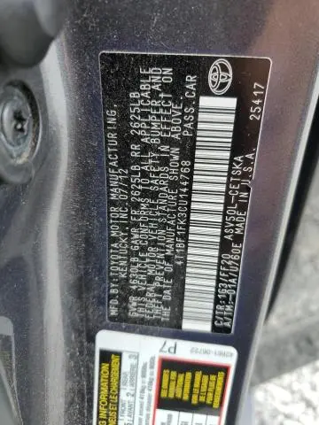 2012 TOYOTA CAMRY BASE  