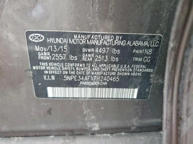 2015 HYUNDAI SONATA SPORT  