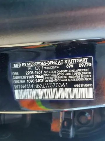 2020 MERCEDES-BENZ GLB 250 4MATIC  