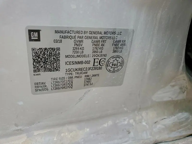 2018 CHEVROLET SILVERADO K1500 LT  