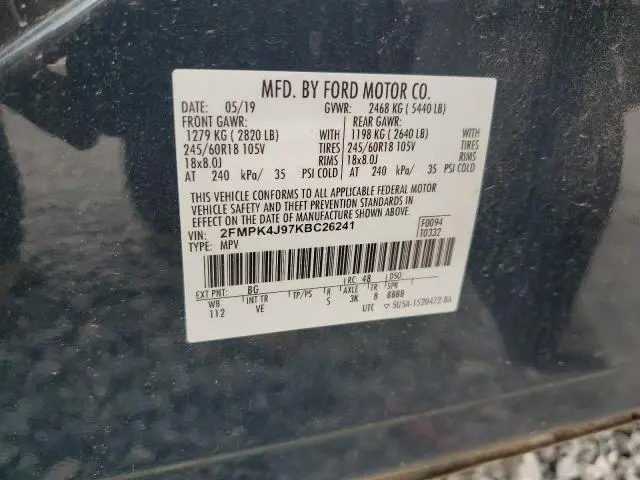 2019 FORD EDGE SEL  