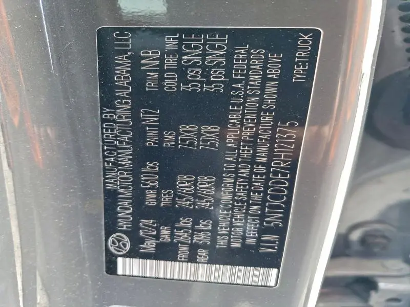 2024 HYUNDAI SANTA CRUZ SEL  