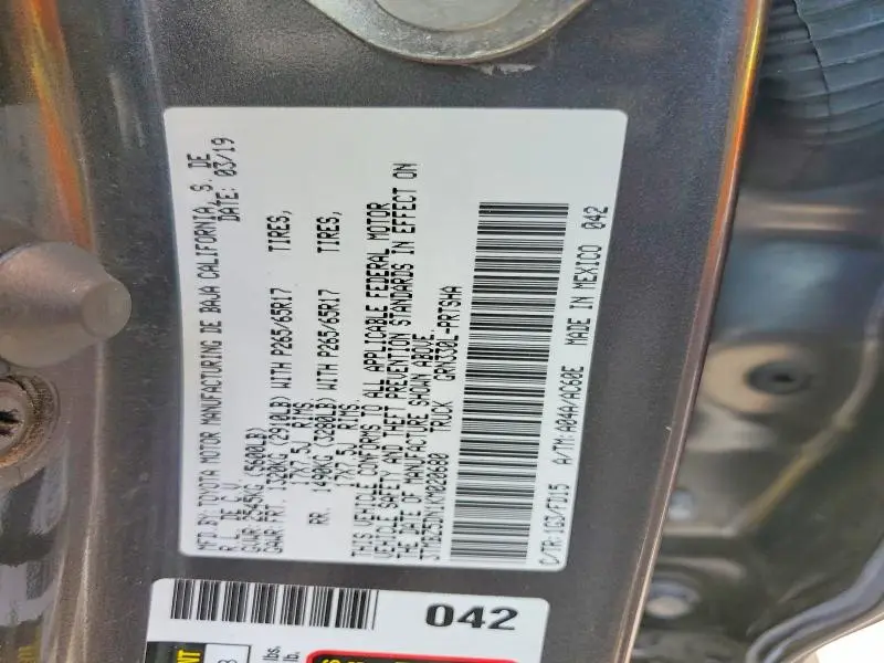 2019 TOYOTA TACOMA TRD SPORT  