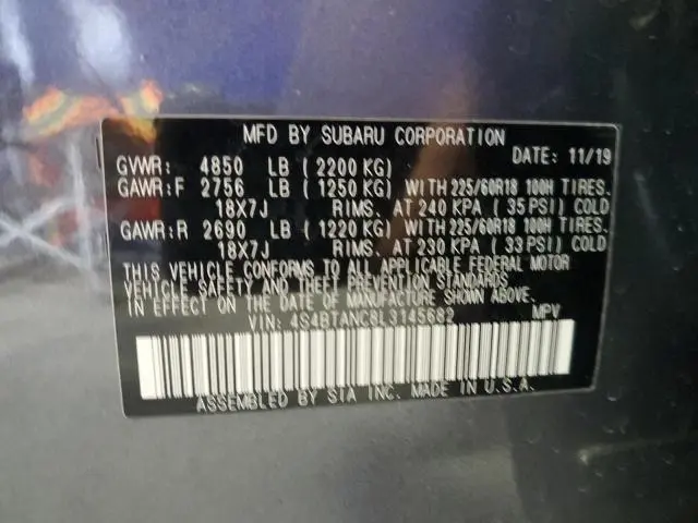 2020 SUBARU OUTBACK LIMITED  