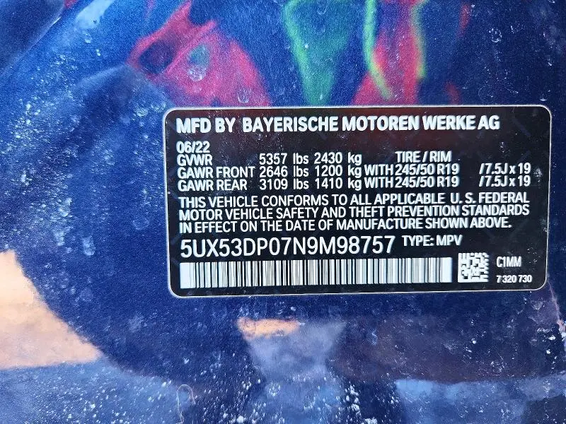 2022 BMW X3 XDRIVE30I  