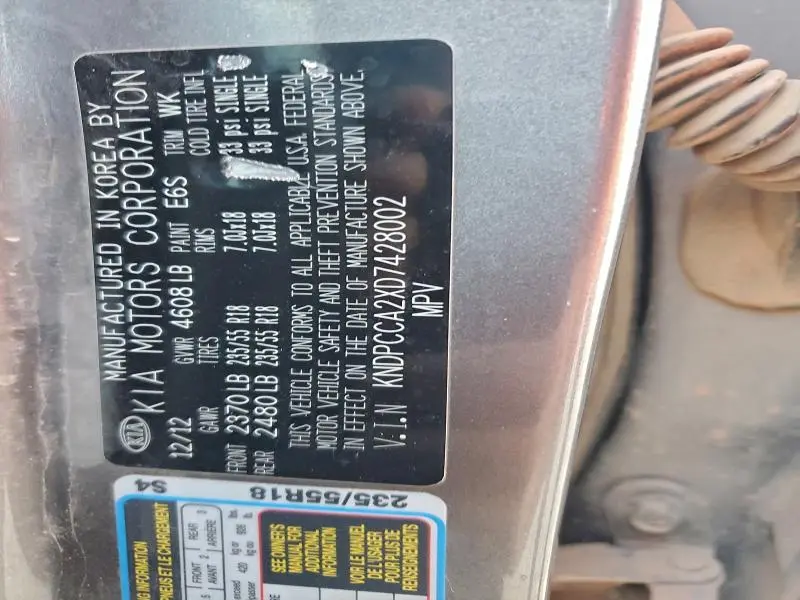 2013 KIA SPORTAGE EX  