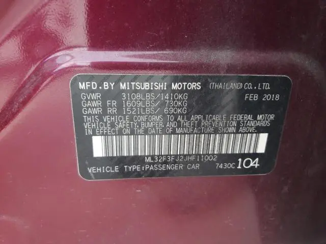 2018 MITSUBISHI MIRAGE G4 ES  