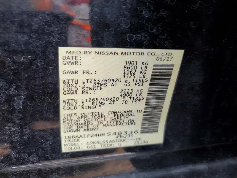 2017 NISSAN TITAN XD SL  