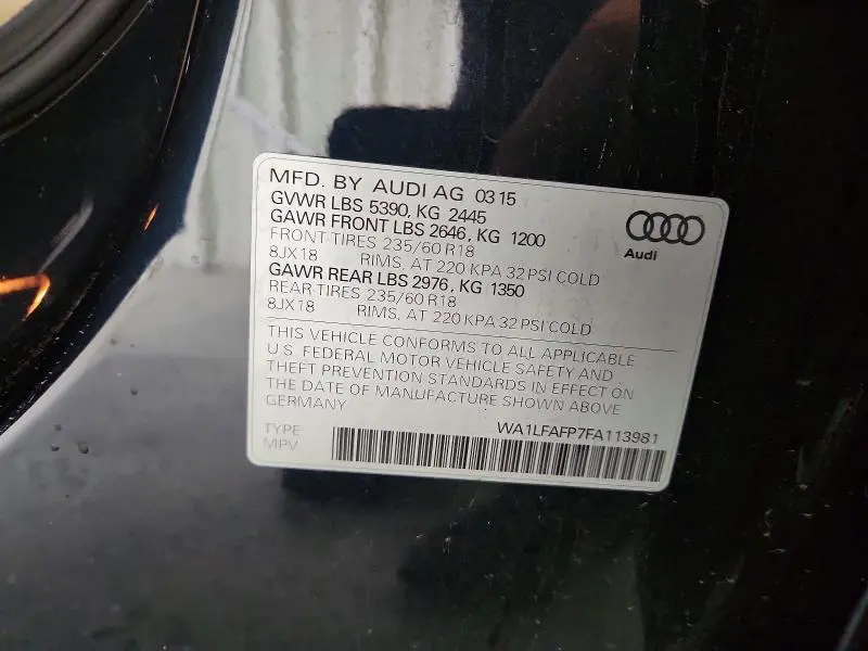 2015 AUDI Q5 PREMIUM PLUS  
