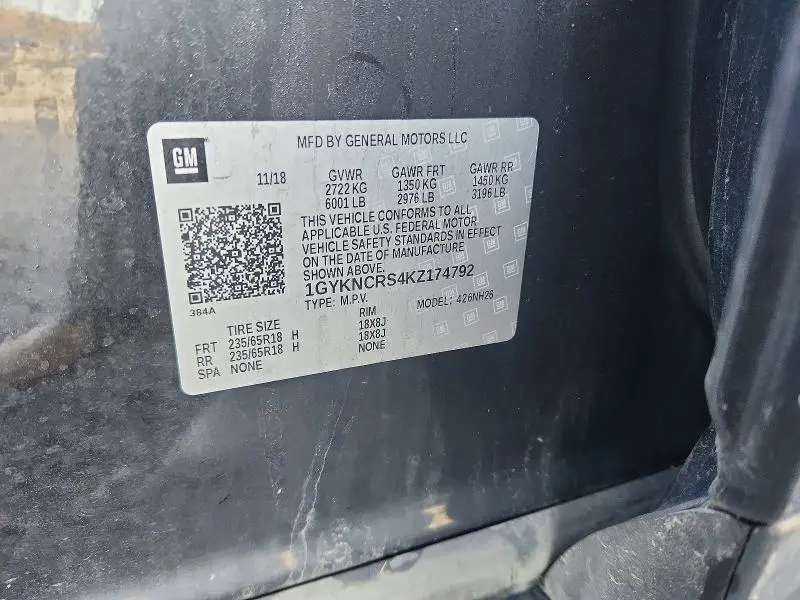 2019 CADILLAC XT5 LUXURY  