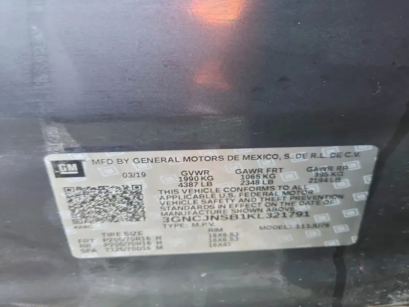 2019 CHEVROLET TRAX LS  