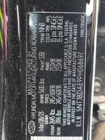 2023 HYUNDAI SANTA CRUZ SEL  