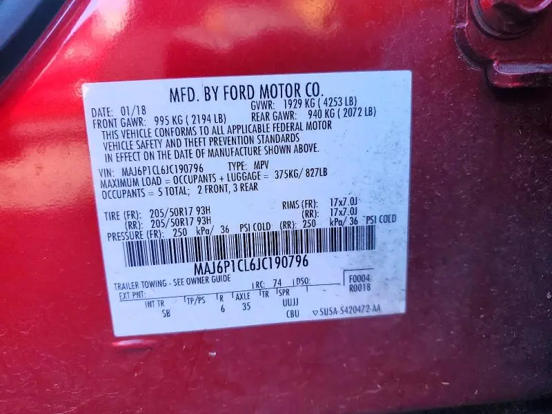 2018 FORD ECOSPORT SES  