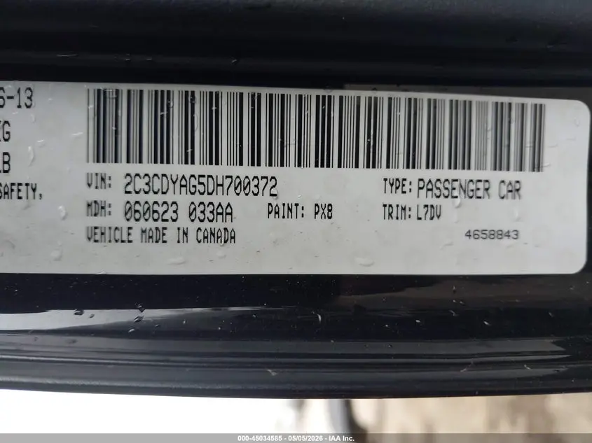 2013 DODGE CHALLENGER SXT