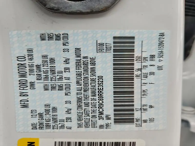 2024 FORD BRONCO SPORT OUTER BANKS  