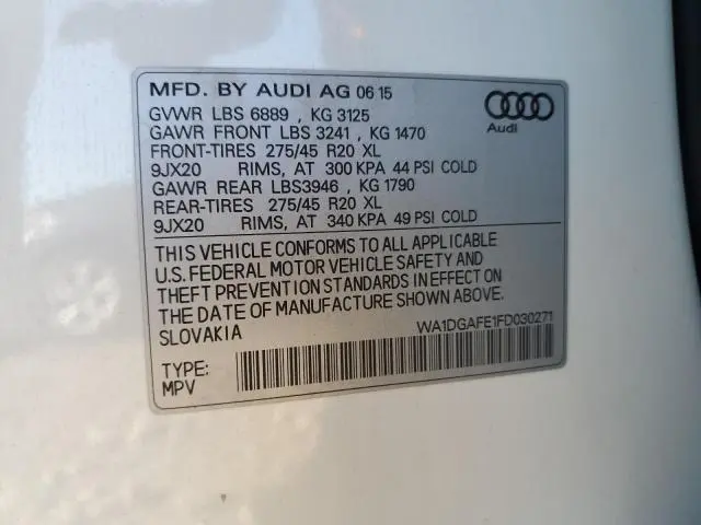 2015 AUDI Q7 PRESTIGE  