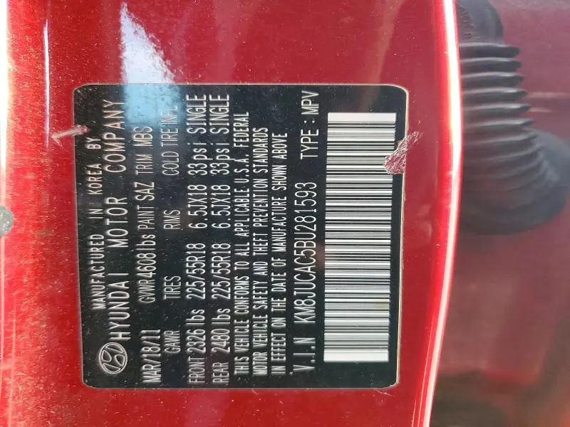 2011 HYUNDAI TUCSON GLS  