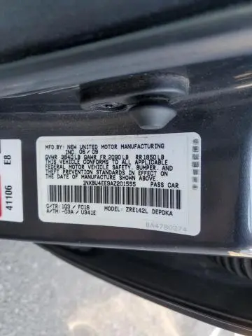 2010 TOYOTA COROLLA BASE  