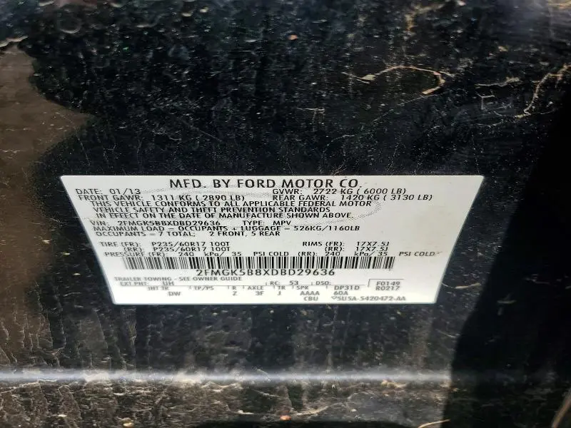 2013 FORD FLEX SE  