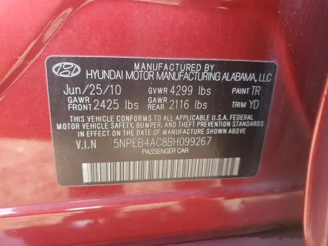 2011 HYUNDAI SONATA GLS  