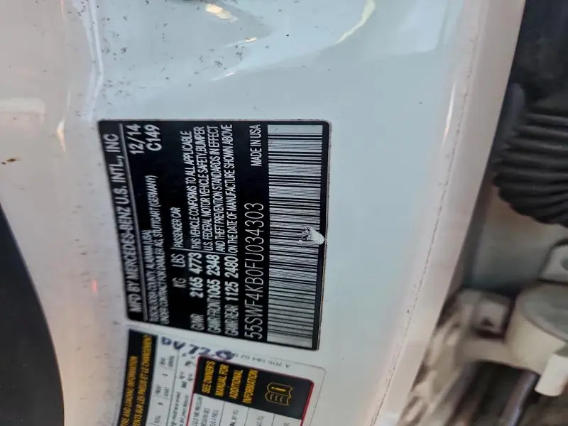 2015 MERCEDES-BENZ C 300 4MATIC  