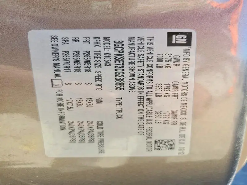 2012 CHEVROLET SILVERADO K1500 LT  