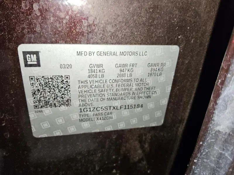 2020 CHEVROLET MALIBU LS  