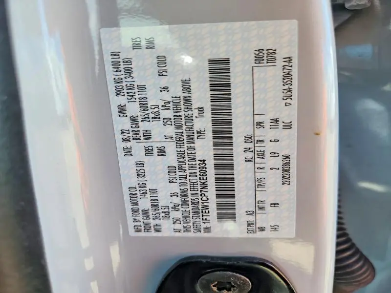 2022 FORD F150 SUPERCREW  