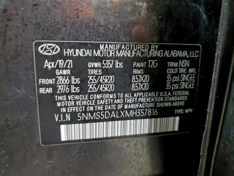 2021 HYUNDAI SANTA FE CALLIGRAPHY  