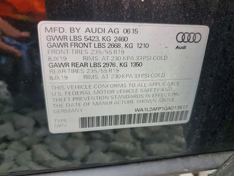 2016 AUDI Q5 PREMIUM PLUS  