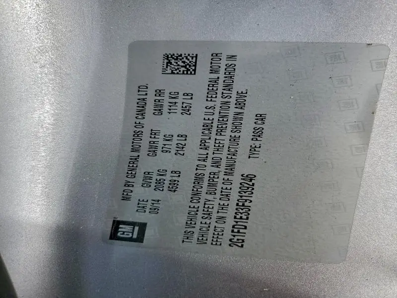 2015 CHEVROLET CAMARO LT  