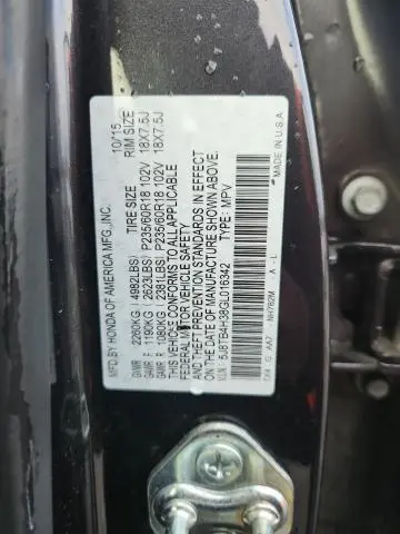 2016 ACURA RDX   