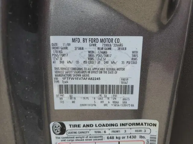 2010 FORD F150 SUPERCREW  