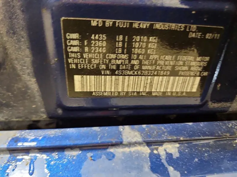 2011 SUBARU LEGACY 2.5I LIMITED  