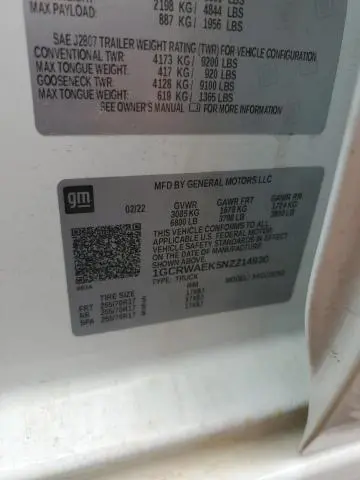 2022 CHEVROLET SILVERADO LTD C1500  