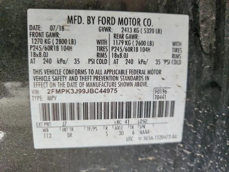 2018 FORD EDGE SEL  