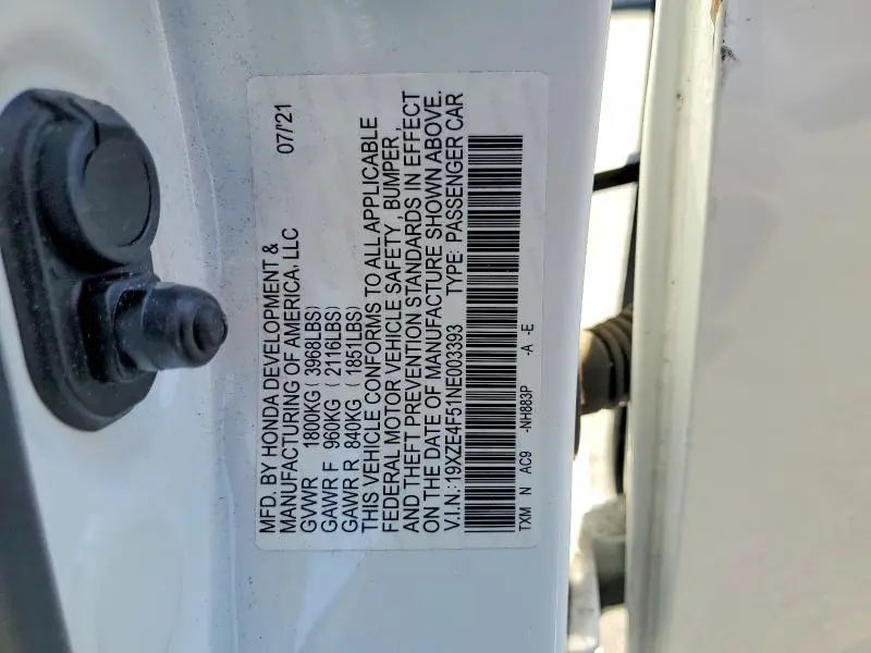 2022 HONDA INSIGHT EX  