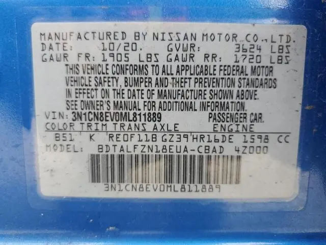2021 NISSAN VERSA SV  