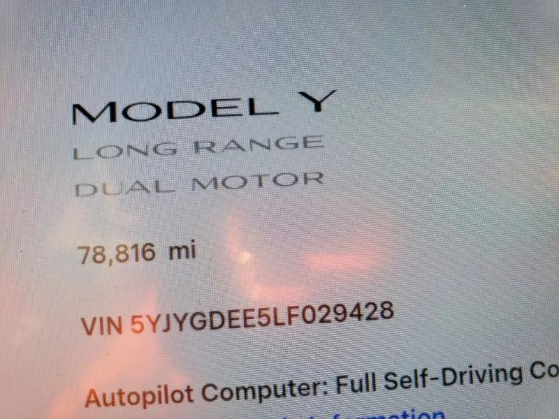 2020 TESLA MODEL Y   