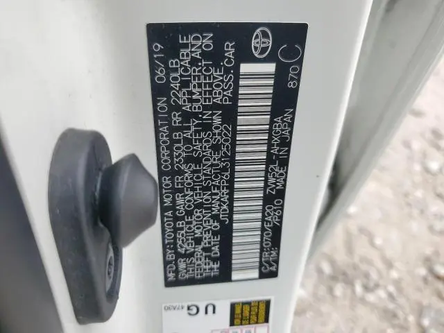 2020 TOYOTA PRIUS PRIME LE  