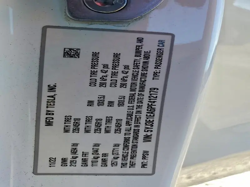 2023 TESLA MODEL 3   