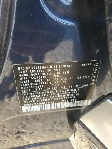 2016 VOLKSWAGEN TIGUAN S  