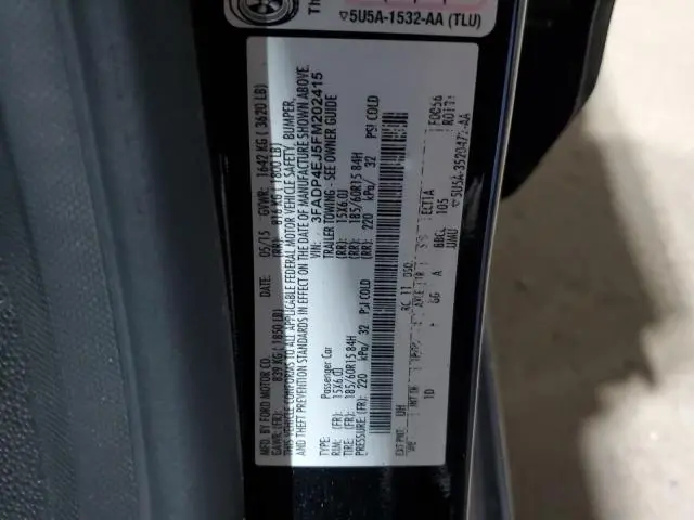 2015 FORD FIESTA SE  