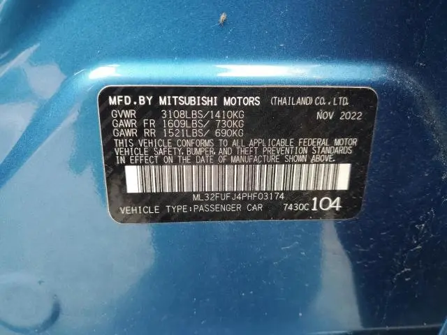 2023 MITSUBISHI MIRAGE G4 ES  