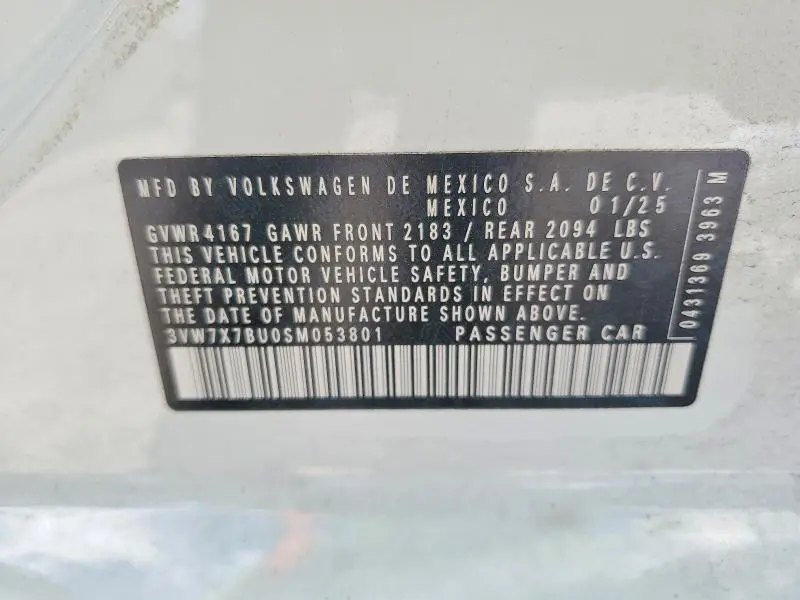 2025 VOLKSWAGEN JETTA SE  