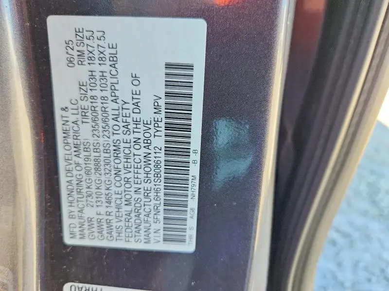 2025 HONDA ODYSSEY EXL  