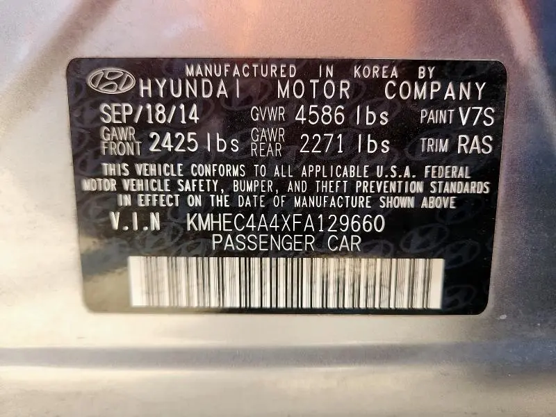 2015 HYUNDAI SONATA HYBRID  