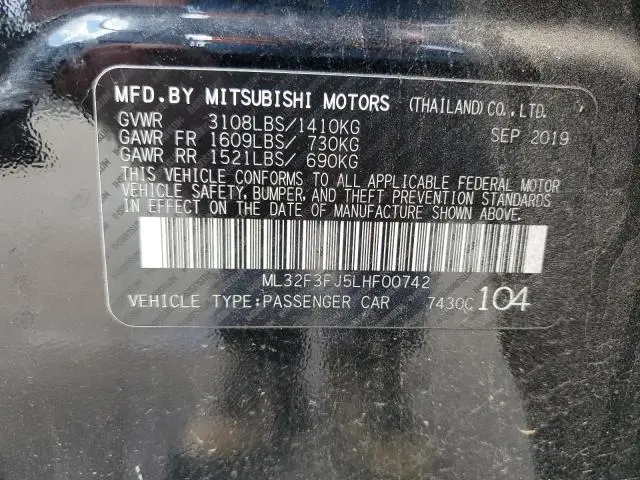 2020 MITSUBISHI MIRAGE G4 ES  