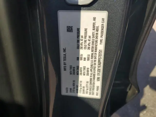 2023 TESLA MODEL 3   