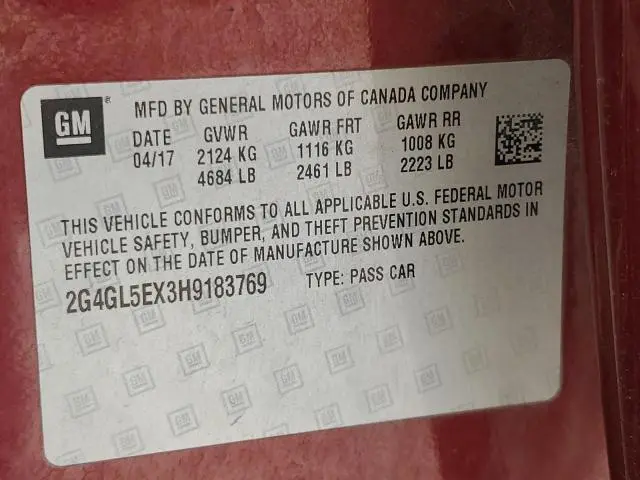 2017 BUICK REGAL SPORT TOURING  